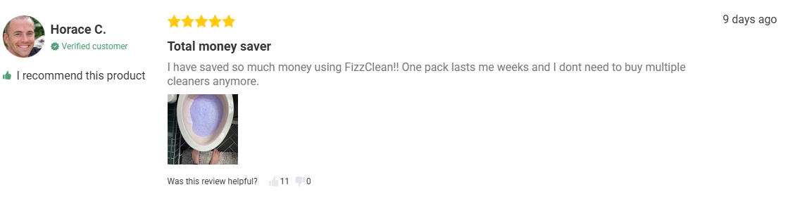 FizzClean Kundenbewertung Screenshot 1