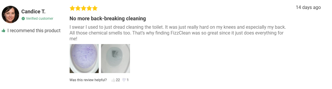 FizzClean Kundenbewertung Screenshot 2