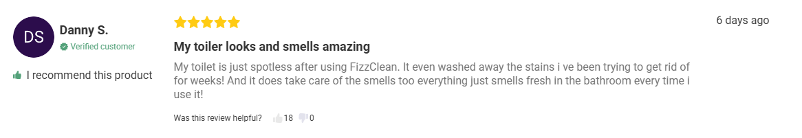FizzClean Kundenbewertung Screenshot 3
